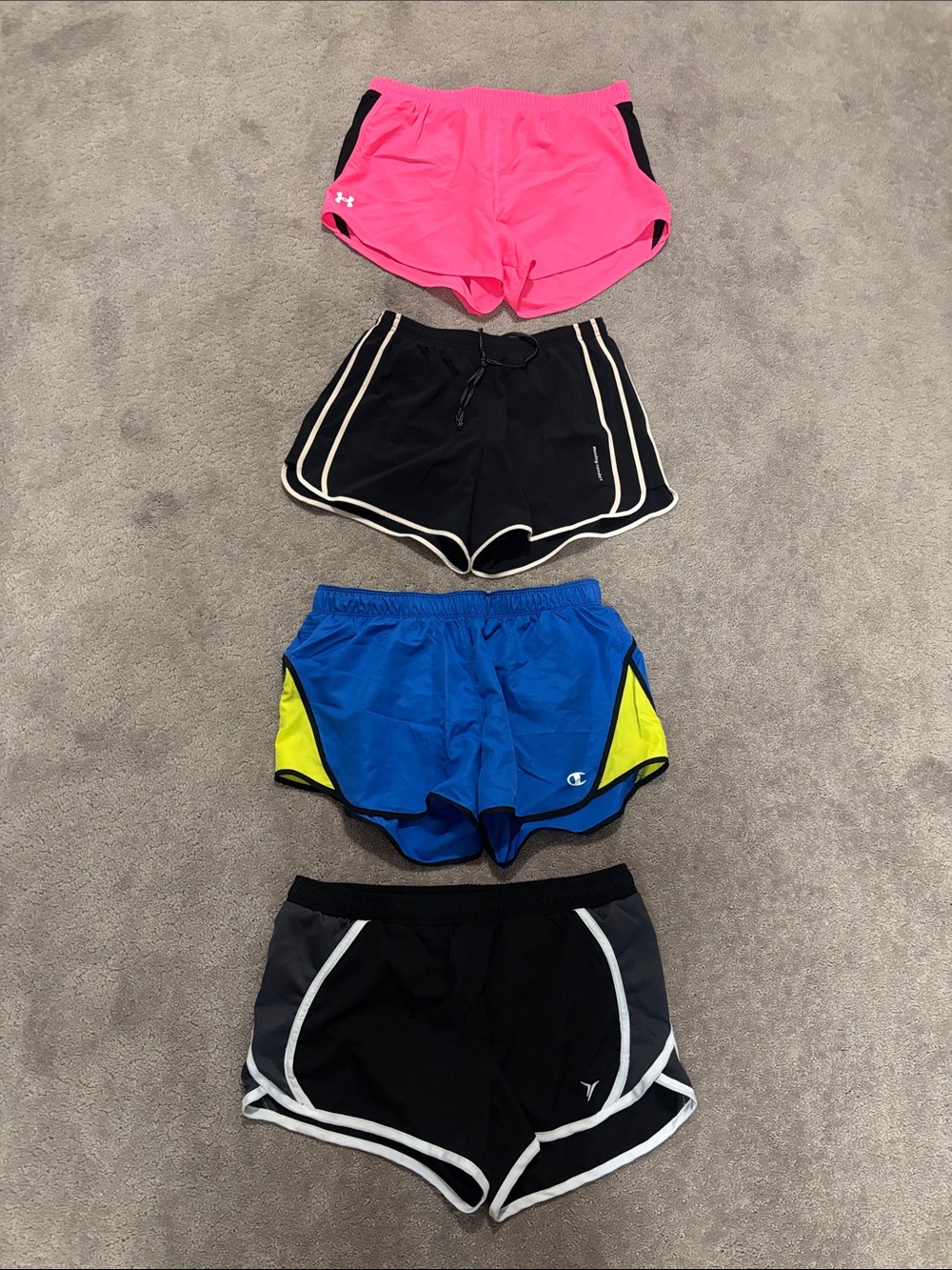 Under Armour Hot Pink and Black Women’s Athletic Shorts